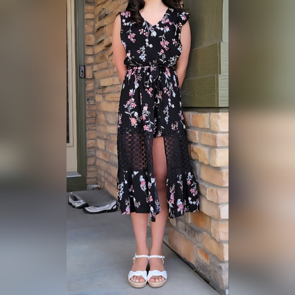 Youth Floral Black Dress